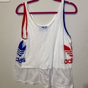 Adidas dual tone muscle tank - large